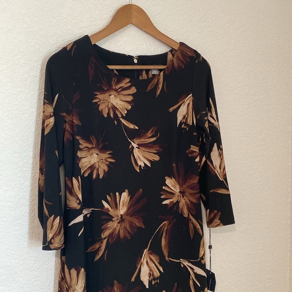 TOMMY HILFIGER Miranda Floral Dress Floral 3/4 Sleeve Crew Neck Stretch … - Picture 5 of 15